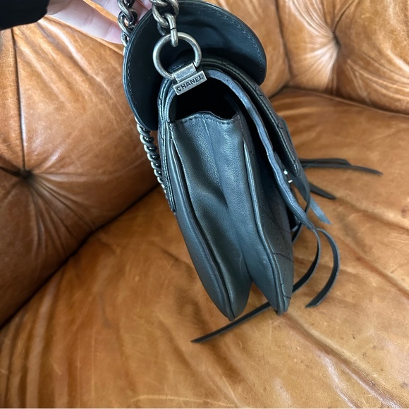 Chanel 2014 Black Quilted Calfskin Leather Paris-Dallas Ride Western Saddle Bag - Picture 6 of 16